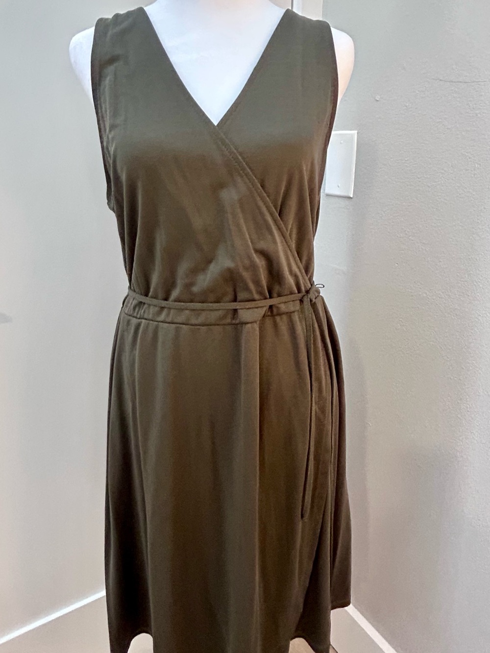 a new day Olive Wrap-Effect Midi Dress